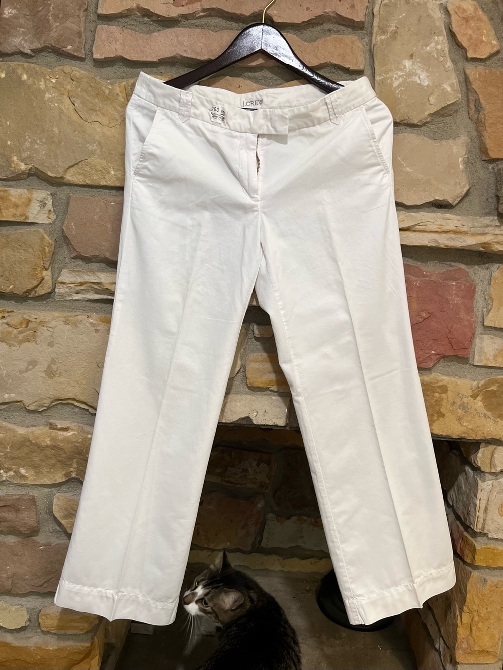 J. Crew City Fit White Dress Pants - Straight Leg